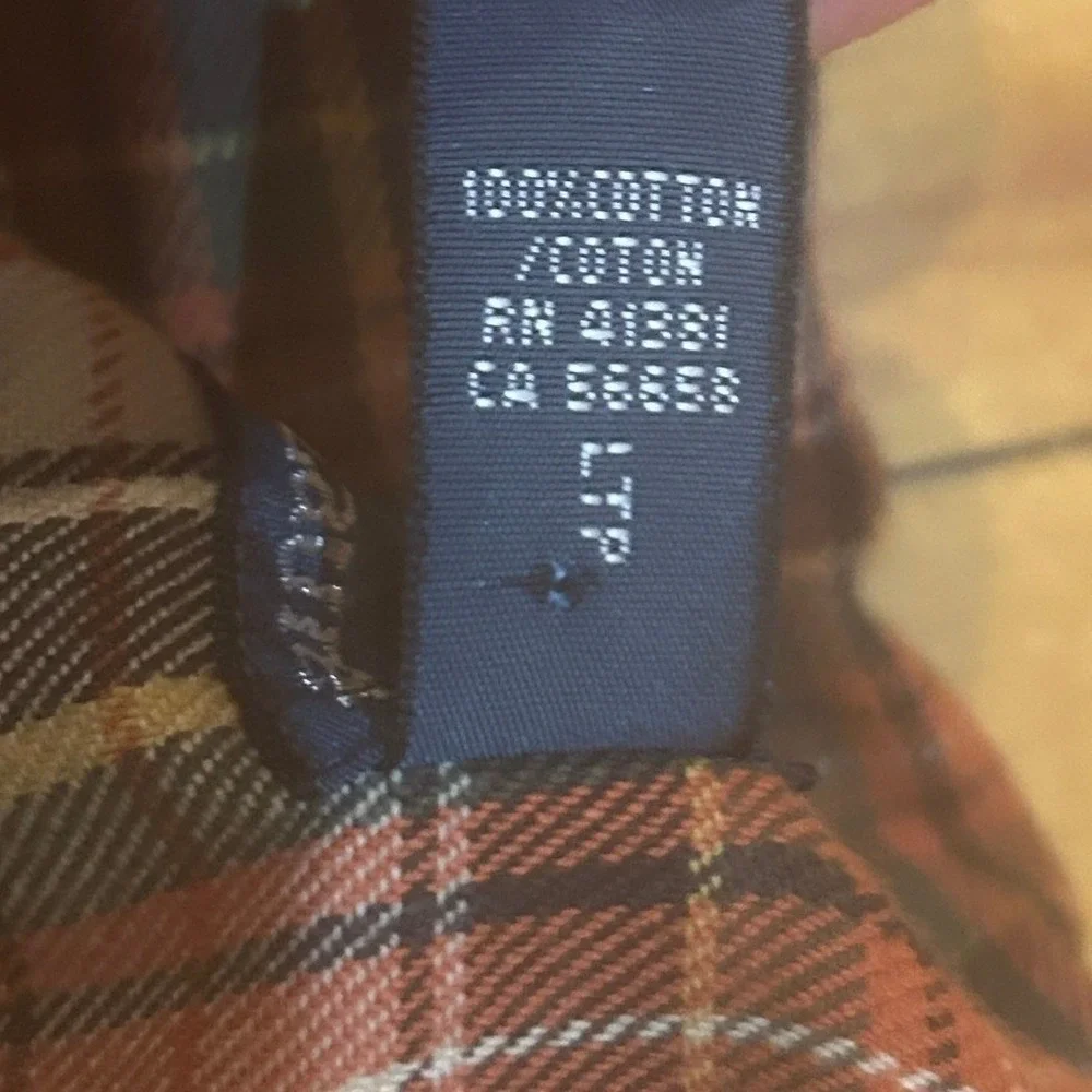 Polo Ralph Lauren‎ Plaid Flannel Shirt Mens 3XB Red Multi Cotton Preppy Outdoors